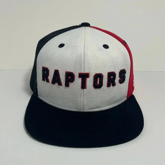 Adidas NBA Toronto Raptors Snapback Hat Wool Blend White Red Black Embroidered - Picture 3 of 9